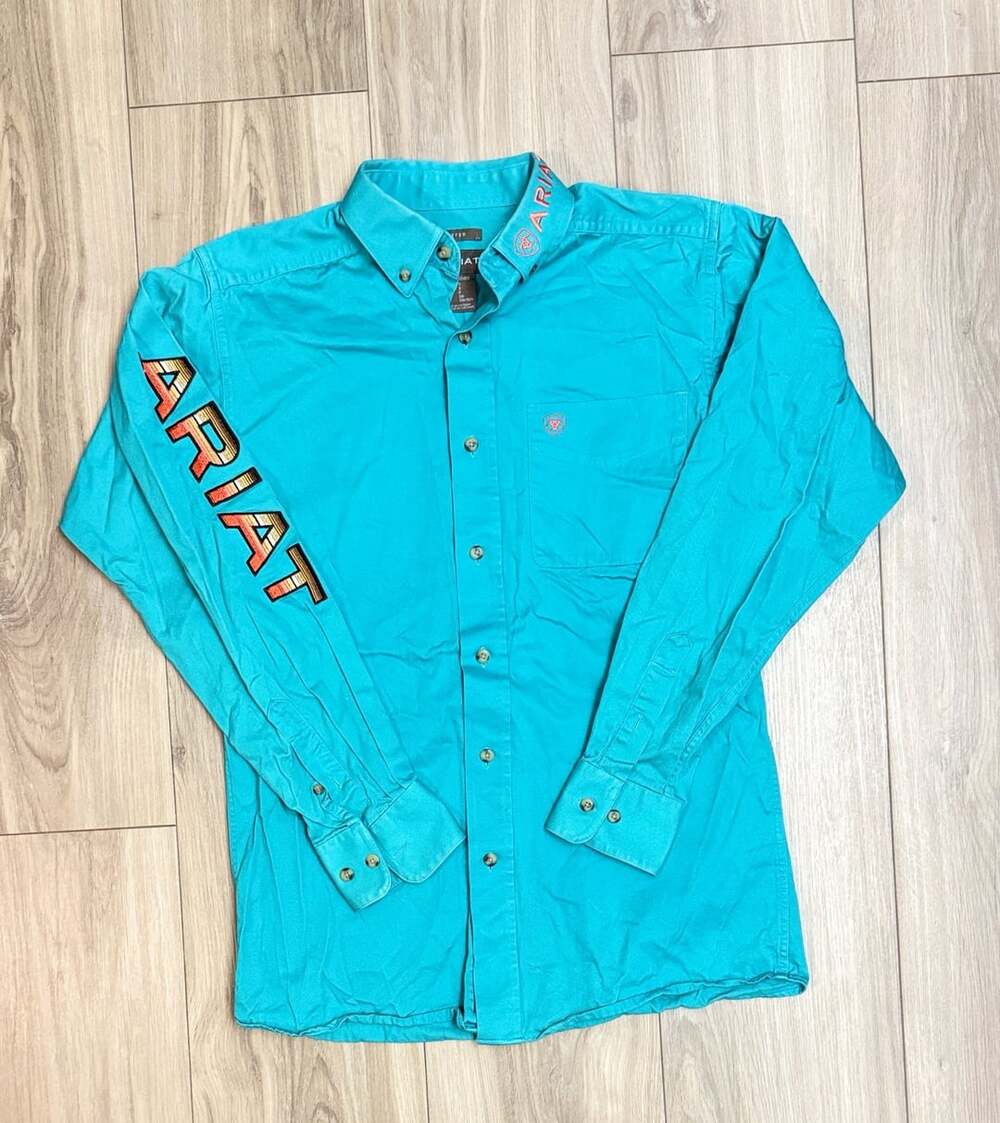 Ariat Team Logo Long Sleeve Shirt Size Small